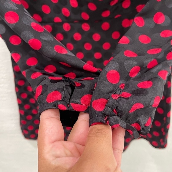 Re/Done Polka Dot 80s Silk Dress - Picture 4 of 6
